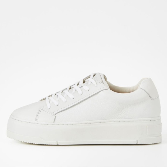 Vagabond Light Gray Off White Portugal Leather Platform Judy Sneakers Size 8 - Picture 12 of 13